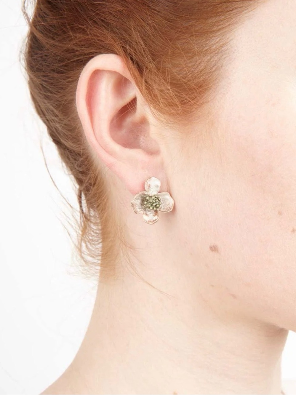 Michael Michaud • Dogwood Post Earrings - Picture 3 of 4